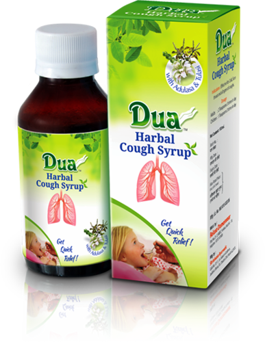 Dua Herbal Cough Syrup - Herbal Cough Syrup (387x500), Png Download