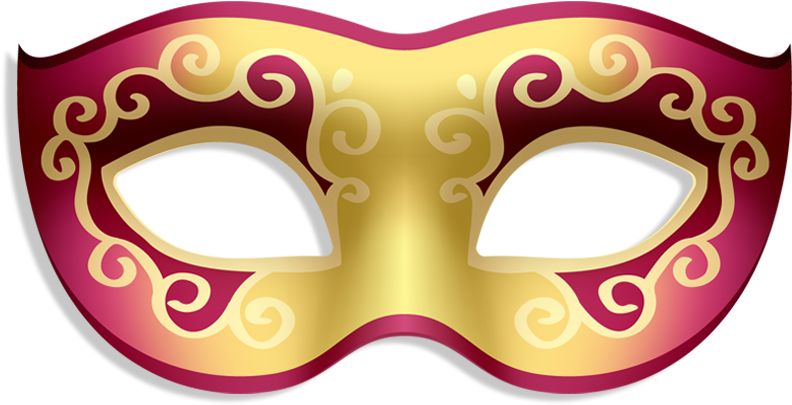 Carnival Mask Vector (800x461), Png Download