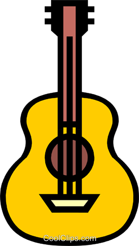 Symbol Of A Guitar Royalty Free Vector Clip Art Illustration - Printable Images Of Guitars (273x480), Png Download