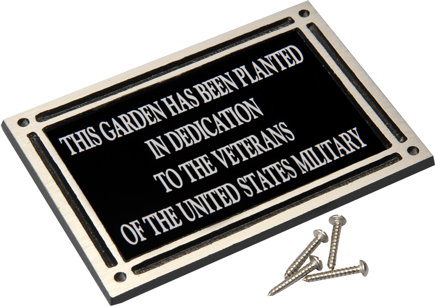 Black And Silver Outdoor Cast Aluminum Sign - Cast Aluminum Plaque W/ Screws (890x625), Png Download