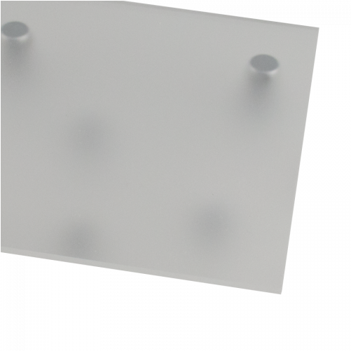 Rowmark Colorhues Gloss Clear/matte Clear 1/8" Translucent - Translucent Matte Plastic (500x588), Png Download