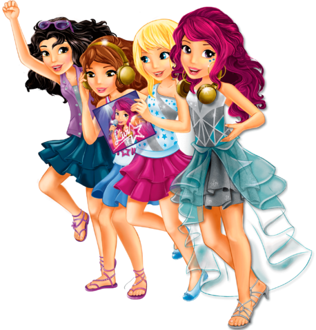 Party Slide1-girls - Lego Friends-freunde Fürs Leben (dvd) Dvd (458x479), Png Download