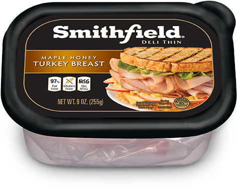 Maple Honey Turkey Breast Deli Thins Tub - Smithfield Ham, Cooked, Deli Thin - 9 Oz (620x450), Png Download