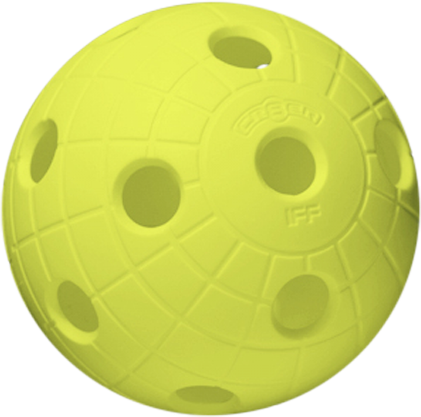 Single Ball - Unihoc Cr8er - Neon Yellow - Florbalový Míček Unihoc Cr8er (3000x1500), Png Download