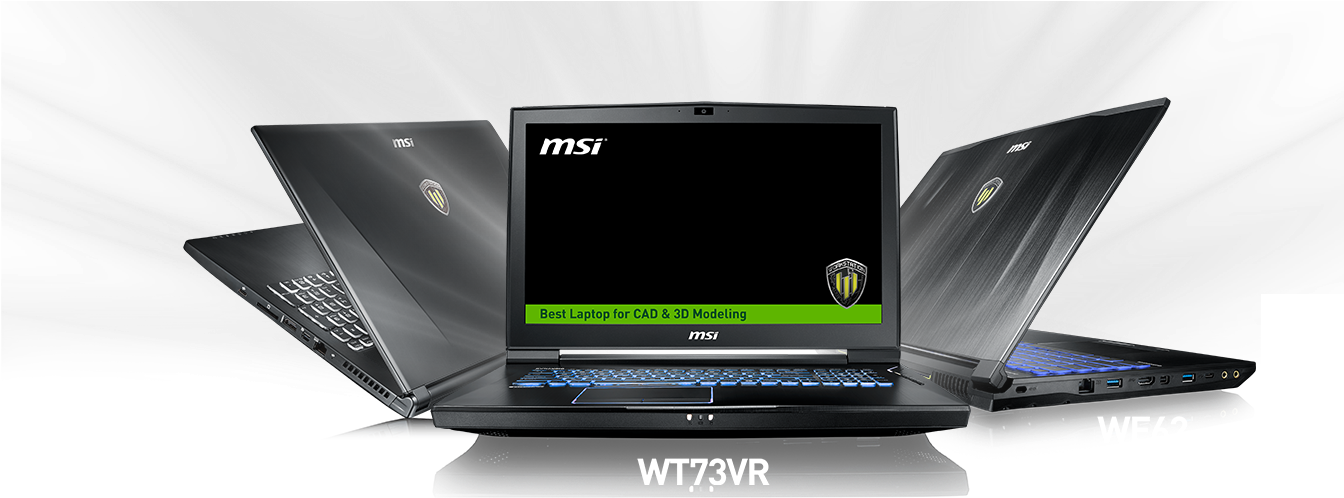 Msi Notebook Wt73vr 7rm-629ca 17.3 Inch E3-1505m V6 (1413x497), Png Download