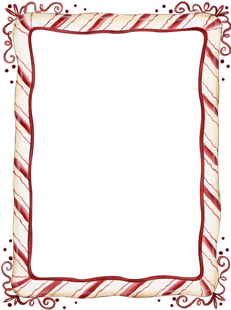 Candy Cane Christmas Border Clip Art Free Transparent PNG Download
