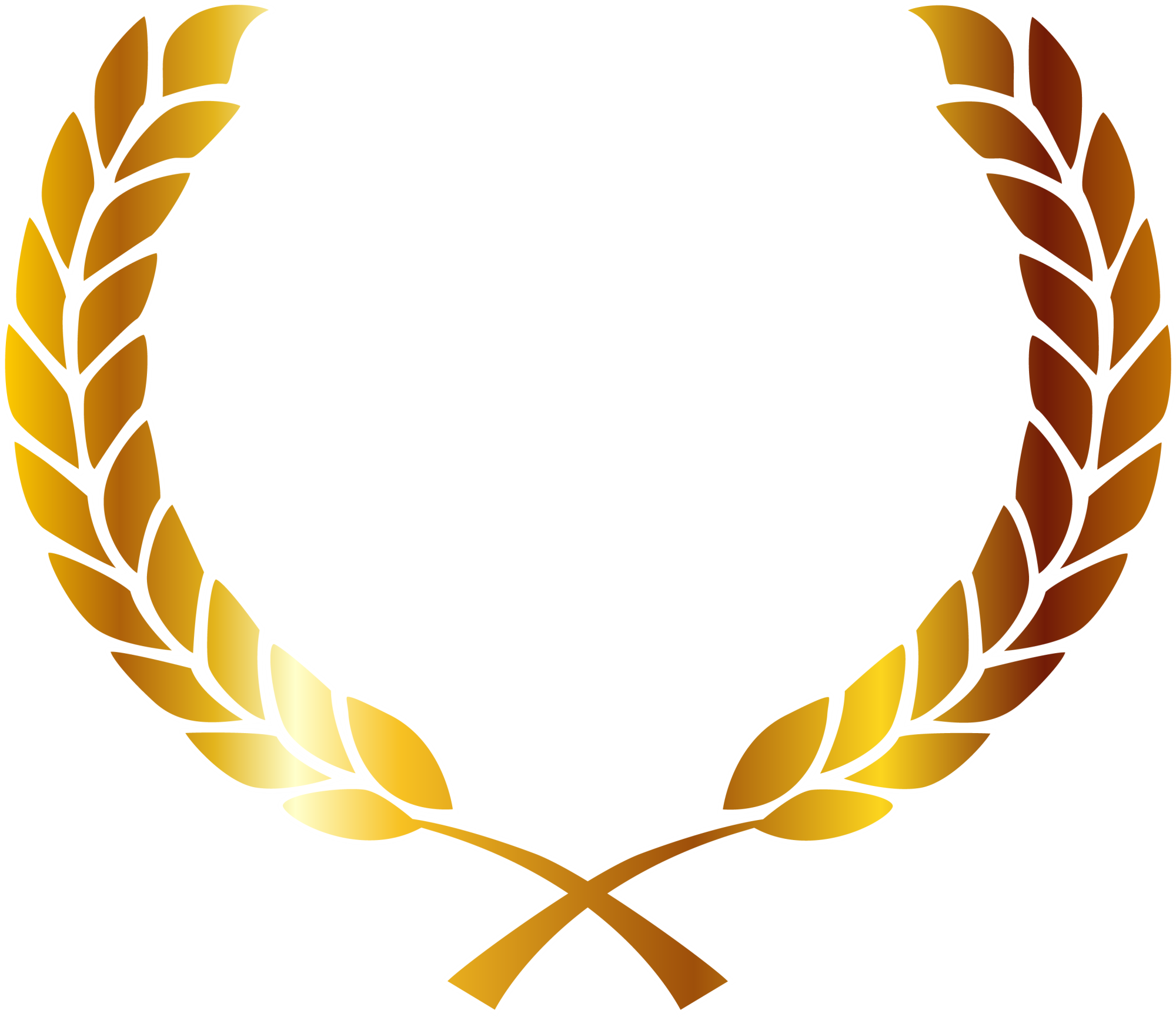 Laurel Wreath Bay Laurel Euclidean Vector Clip Art - Golden Laurel Wreath Png (2000x1730), Png Download