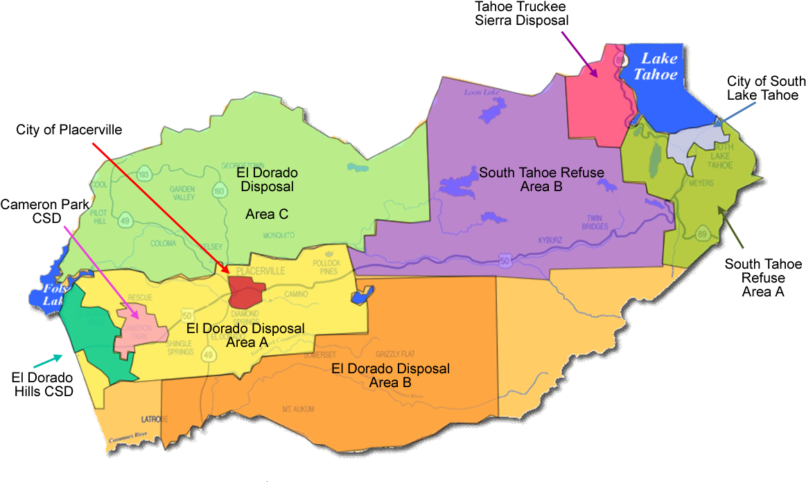 Image Of Franchise Area Map - El Dorado County School District Map (1200x800), Png Download