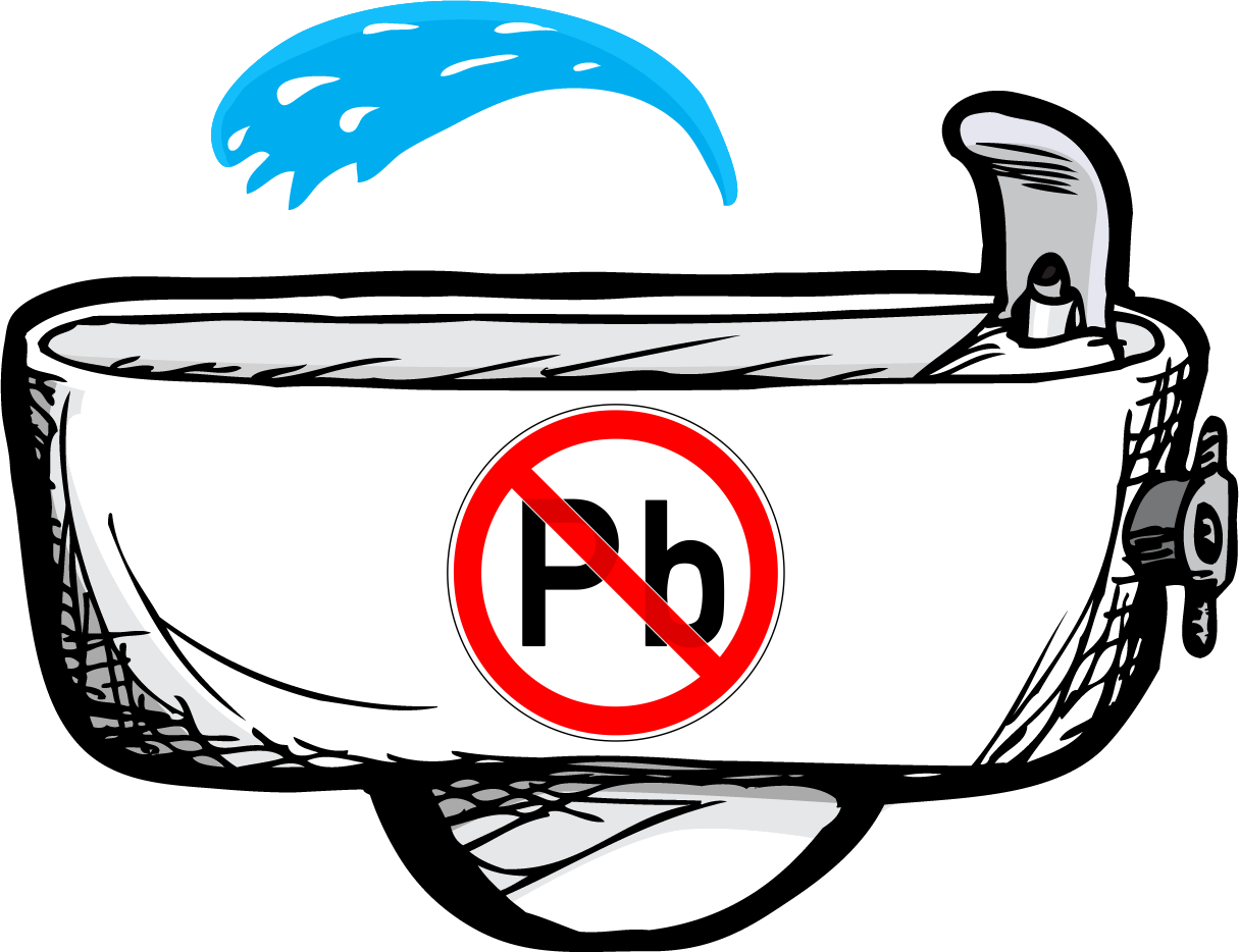 No Lead In Drinking Fountain Water - Drinking Fountain Clipart (1215x934), Png Download