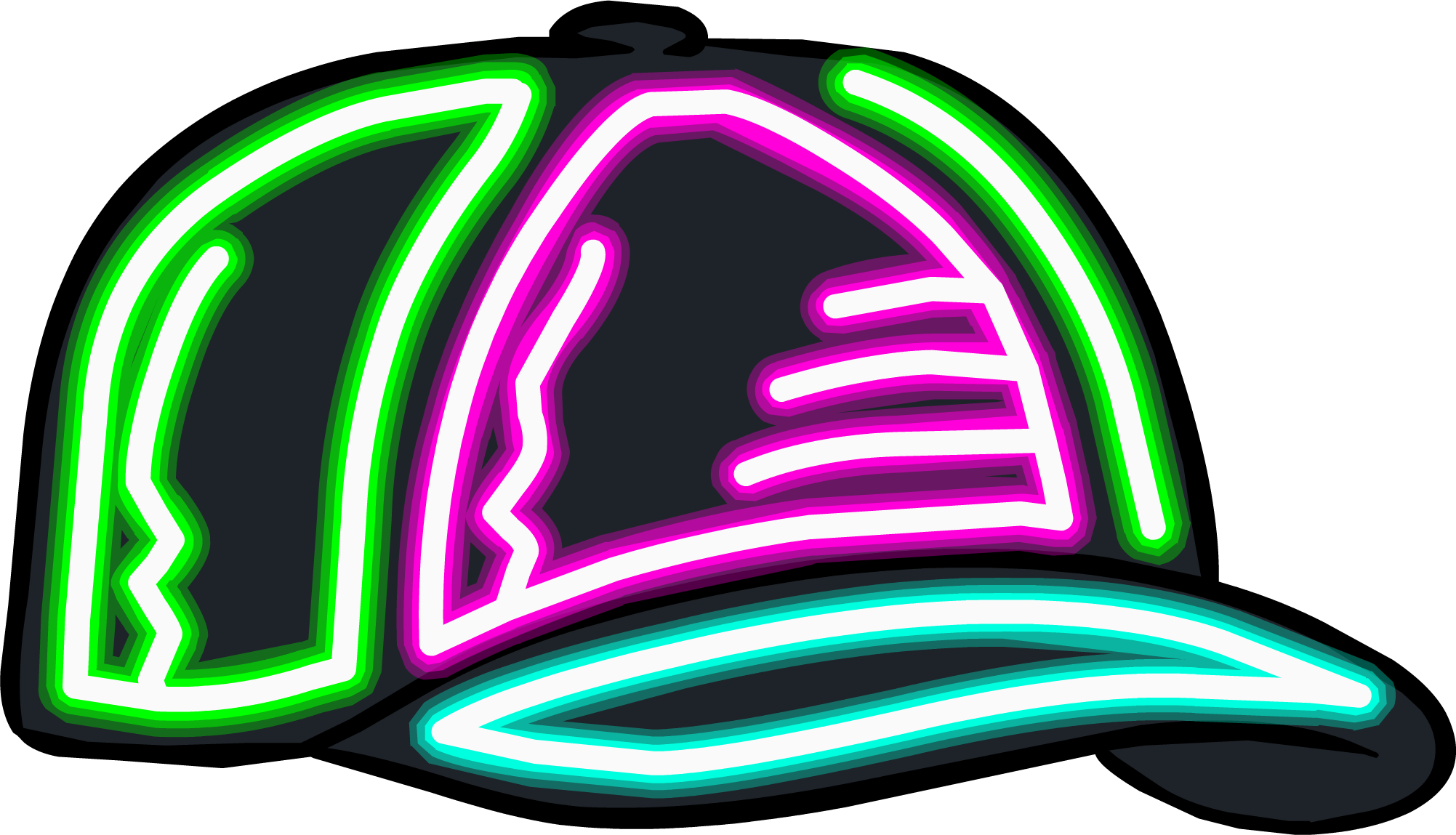 Beat Dropper Hat Clothing Icon Id - Hat Club Penguin Png (2003x1149), Png Download