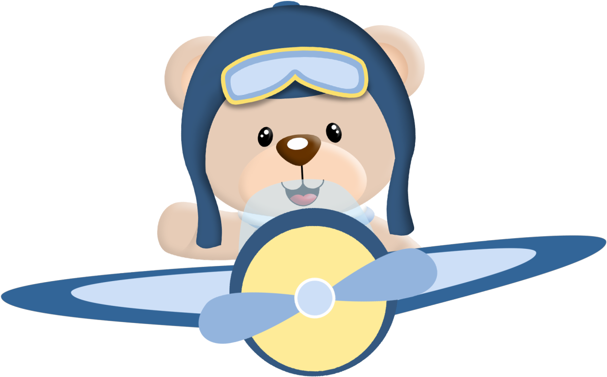 Ursinho Aviador Azul Marinho - Party (1201x870), Png Download