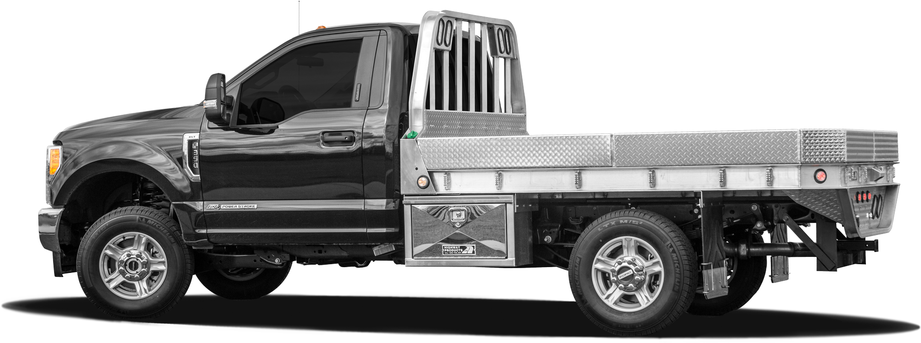 Strongback Flatbeds Cutouts 02 - Flatbed Truck (1920x716), Png Download