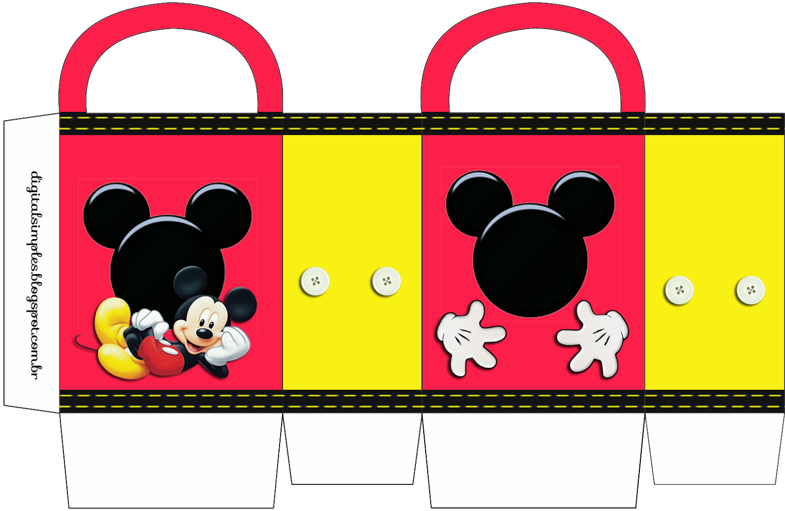 Convites Digitais Simples - Mickey (1600x1236), Png Download