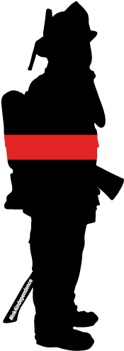 Thin Red Line Silhouette Decal - Illustration (600x600), Png Download