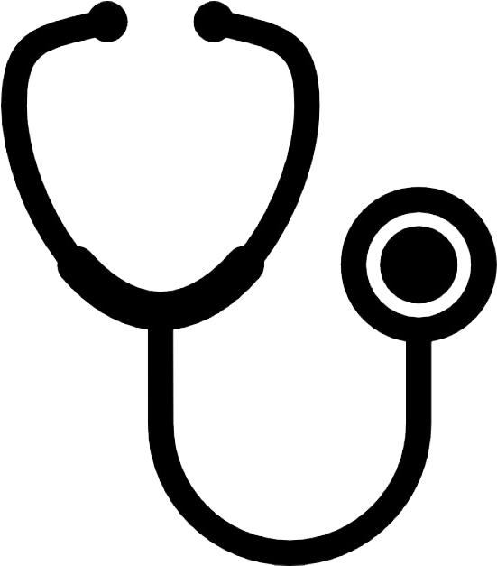 Icono-medico - Stethoscope Silhouette (626x626), Png Download