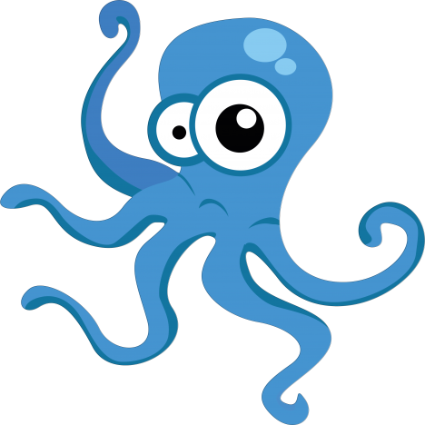 Polvo Em Png - Cute Cartoon Animals (468x468), Png Download