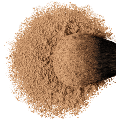 Polvos Y Brochas - Polvos Para Maquillaje Png (384x427), Png Download
