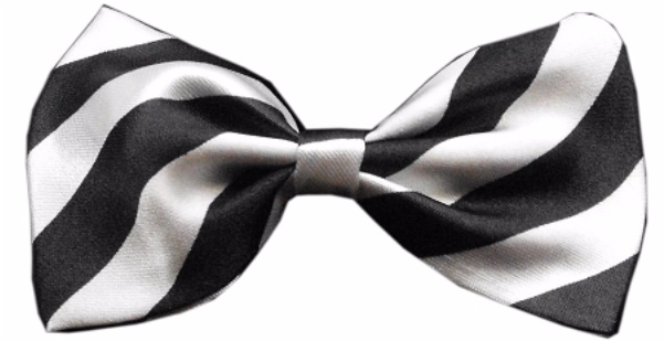 Dog Bow Tie Stripes White By Mirage - Dog Bow Tie Stripes White ... (600x600), Png Download