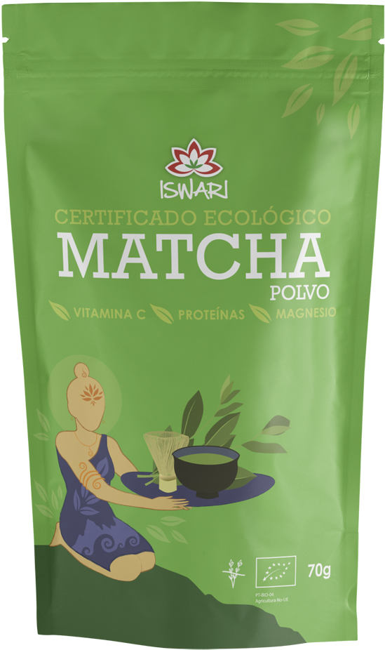 Matcha En Polvo Iswari Superfoods 70g - Salvia Paradise Matcha Bio (659x1002), Png Download