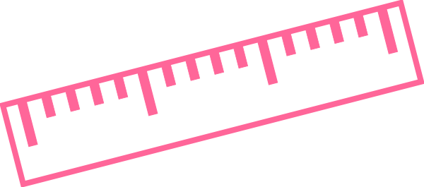 Pink Ruler Clipart (600x265), Png Download