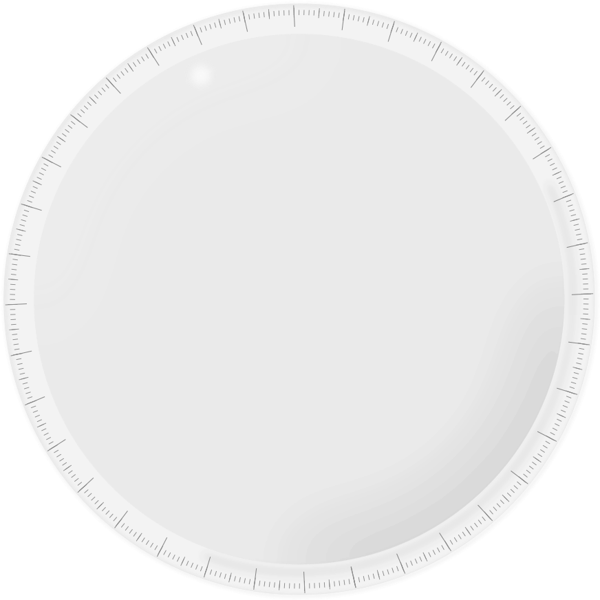 How To Set Use Round Plastic Ruler Svg Vector - Round Lens Png (900x900), Png Download
