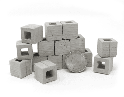 12 Scale Mini Half Cinder Blocks From Mini Materials - 1:12 Scale (500x500), Png Download