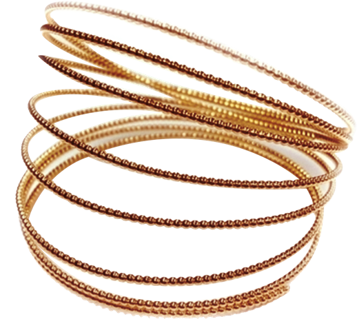 Gold Filled Rose Beaded Wire - Silver (600x600), Png Download