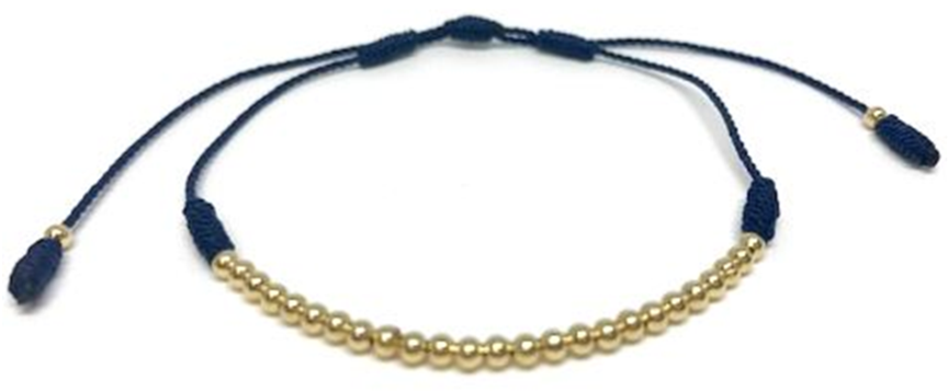 String & Gold Beads Bracelet - Bracelet (1024x529), Png Download