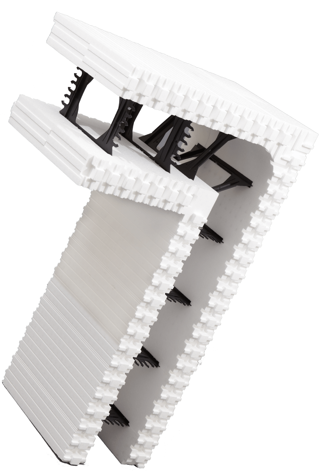 90 Degree Corner Block - Amvic (1038x1540), Png Download