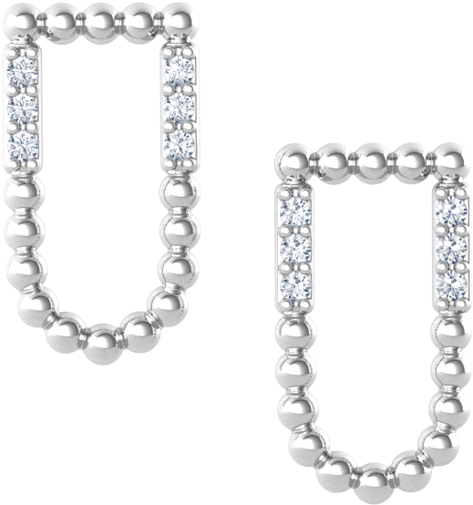 S346 Ear 52 12 1pt Rd 12pttw 1 51dwt Render Wg Viewz - Chain (1200x1200), Png Download