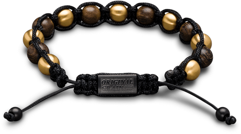 Ebony Gold Shambala Bracelet 8mm - Gold (1024x1024), Png Download