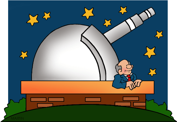Outer Space Clip Art By Phillip Martin, Stars - Observatory Clipart (648x452), Png Download