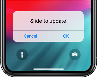 4 Stuck On Slide To Upgrade Screen - Ios 12 (400x320), Png Download