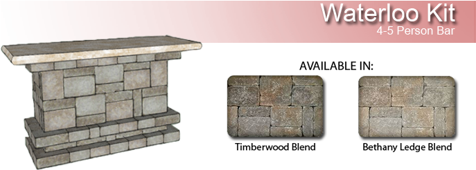Waterloo Bar Kit - Stone Wall (698x287), Png Download
