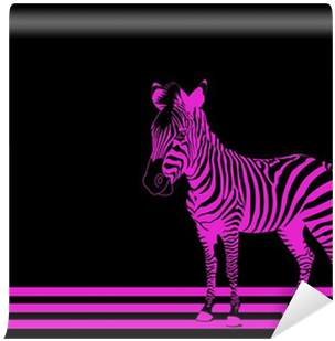 Isolated Zebra Silhouette Texture Detail On Black Background - Zebra Silhouette (400x400), Png Download