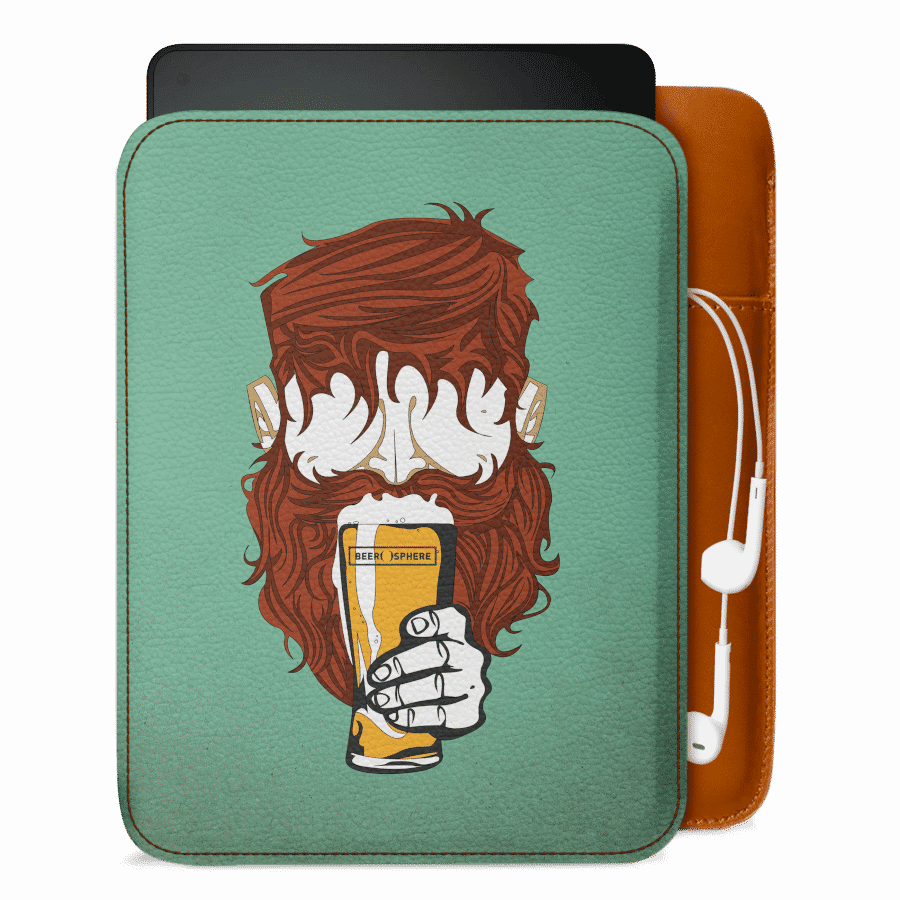 Dailyobjects Beer Sphere Beard Real Leather Sleeve - Iphone 6s (900x900), Png Download