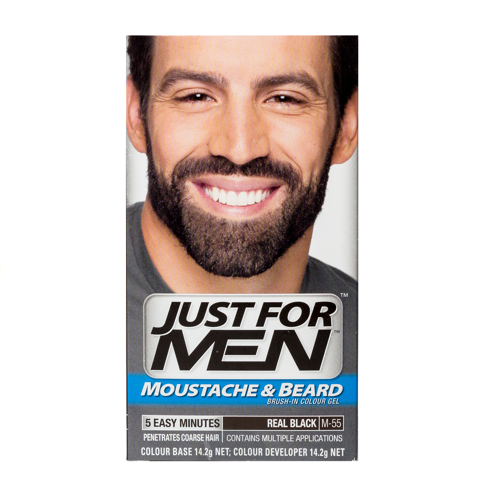Brush-in Color Gel For Moustache & Beard <br> - Just For Men Beard Colours (1600x1600), Png Download