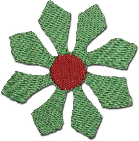 Fabric Flower 03 - Crochet (594x600), Png Download