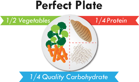 Carbohydrates Are Your Body's Primary Source Of Fuel - Quarter Quarter Half Diet (500x300), Png Download