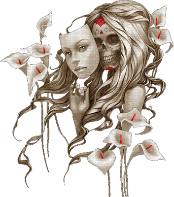 Skull Woman - Anna Ignatieva (353x400), Png Download