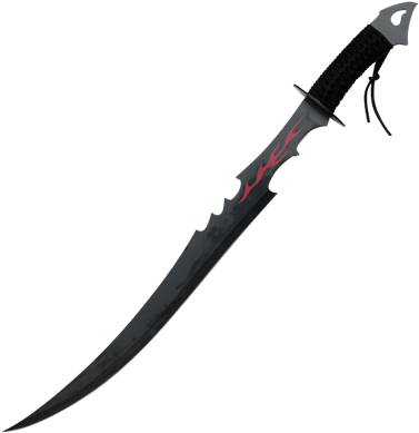 Black Flame Warrior Sword - Cool Black Swords (415x415), Png Download