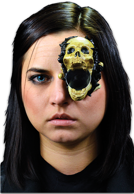 Monocle - Skull - Trick Or Treat Studios Men's Skull Monocle Costume (436x639), Png Download