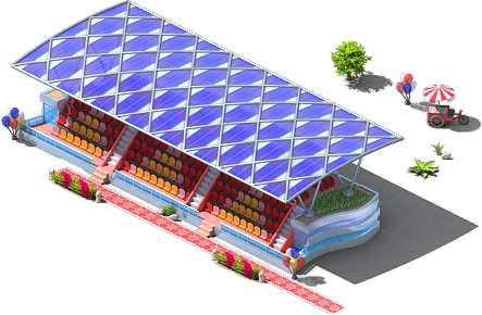 Bleachers 1st - Roof (443x290), Png Download