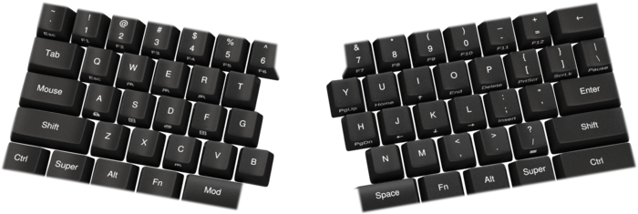 Ultimate Hacking Keyboard - Computer Keyboard (778x311), Png Download