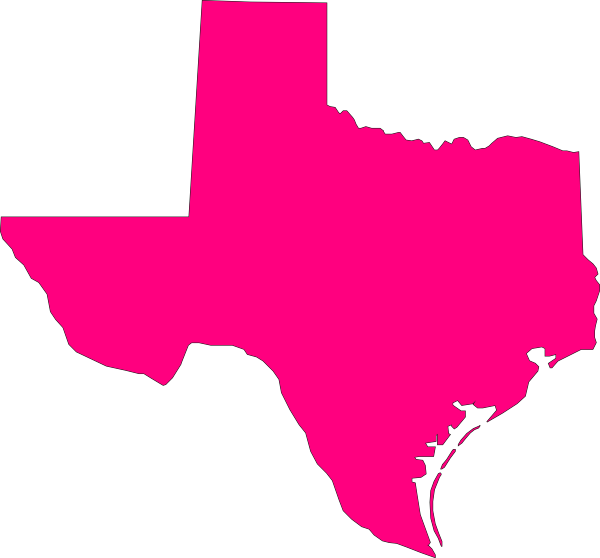 Pink Texas Clip Art At Clker - Texas Flag Free Clip Art (600x558), Png Download