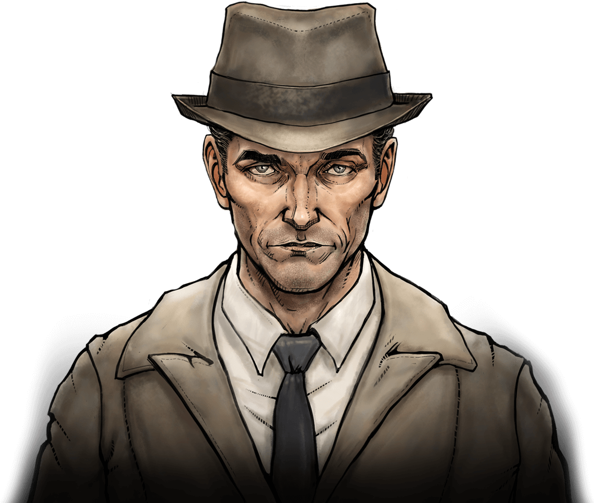 Noir Detective (1197x1023), Png Download