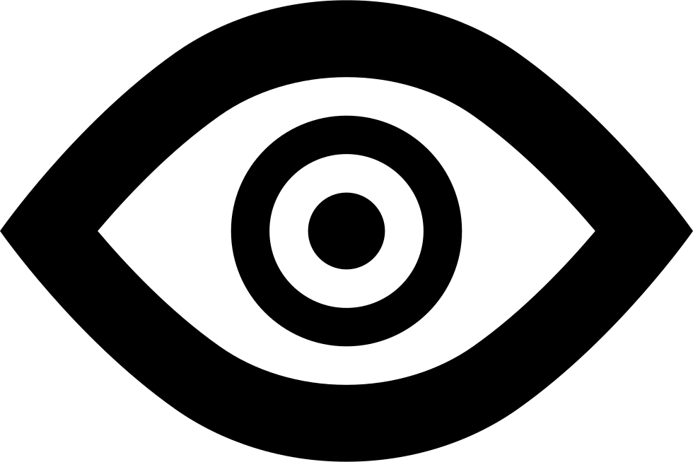 Eye Outline - - White Outline Eye Icon Png (980x654), Png Download