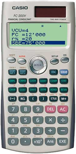 Imagen De Calculadora Financiera Casio Fc-200v - Casio Fc 200 V (550x550), Png Download