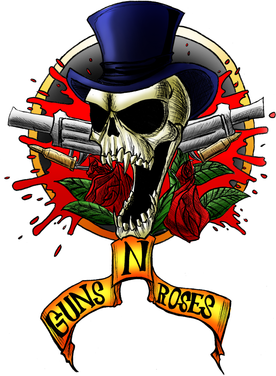 Entrevista Axl Rose Marzo - Guns N Roses Skull (900x1239), Png Download