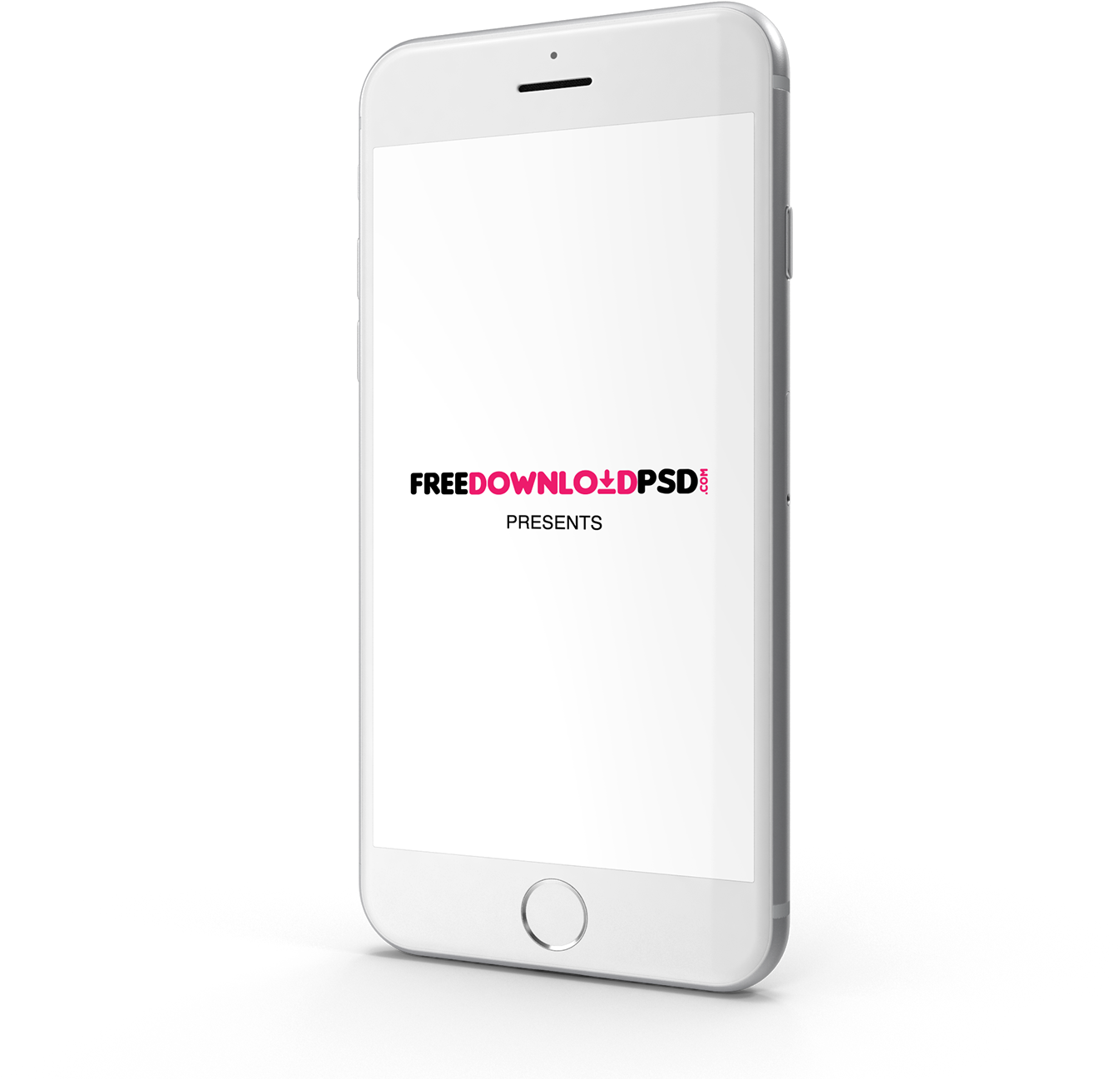 We Create Iphone 7 Silver Mockup For The Best Presentation - Iphone 7 White Mockup Psd (1400x1400), Png Download